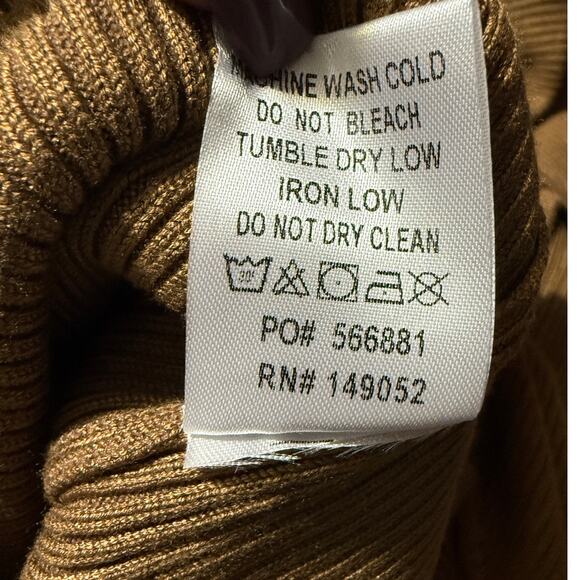 NWT Fashion Nova Tamara Camel Ribbed Knit Sweater Maxi Bodycon Dress Size 2XL - Picture 11 of 12